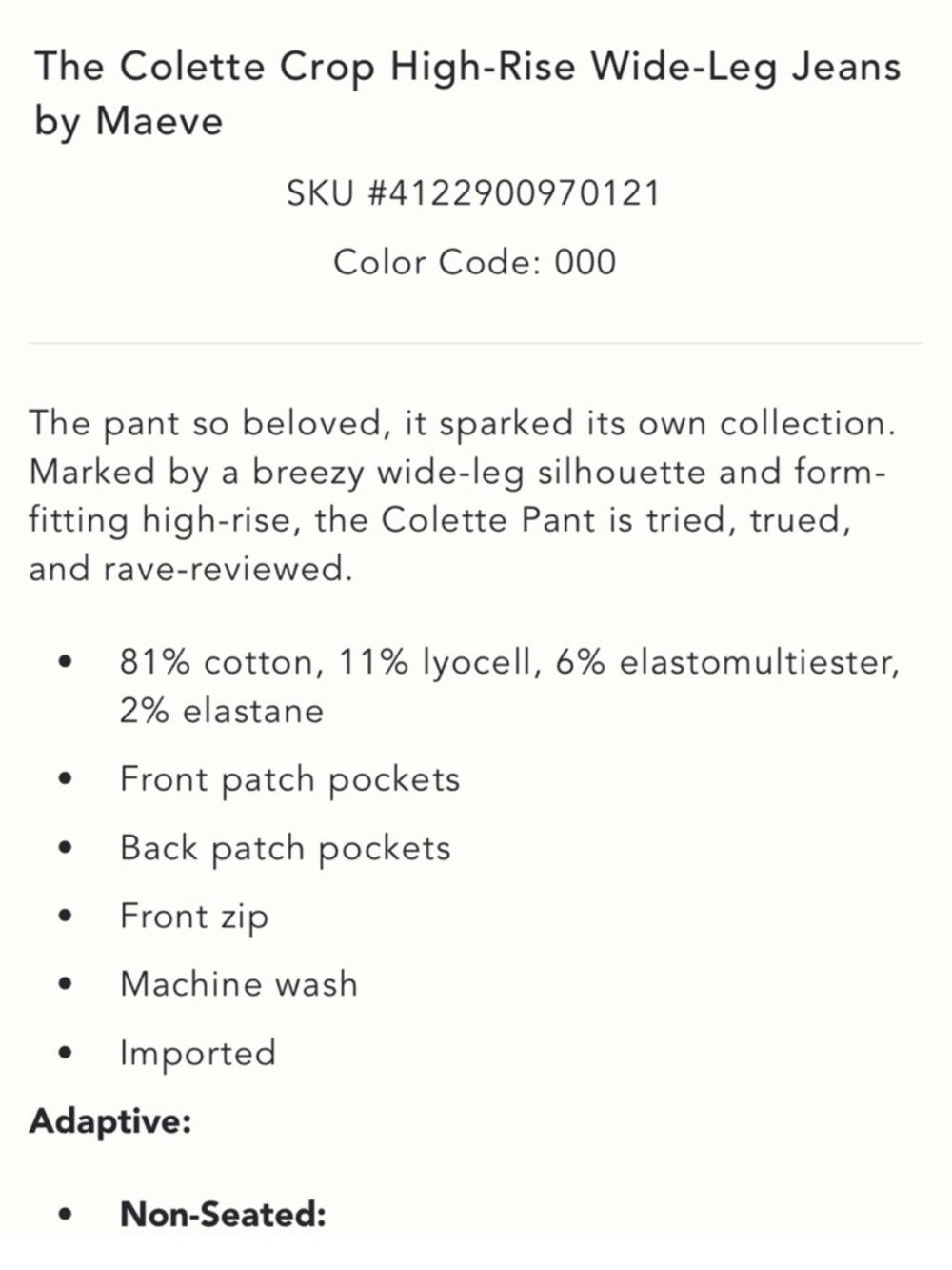 High-Waist Wide-Leg Colette Crop in Dark Indigo - Picture 6 of 7